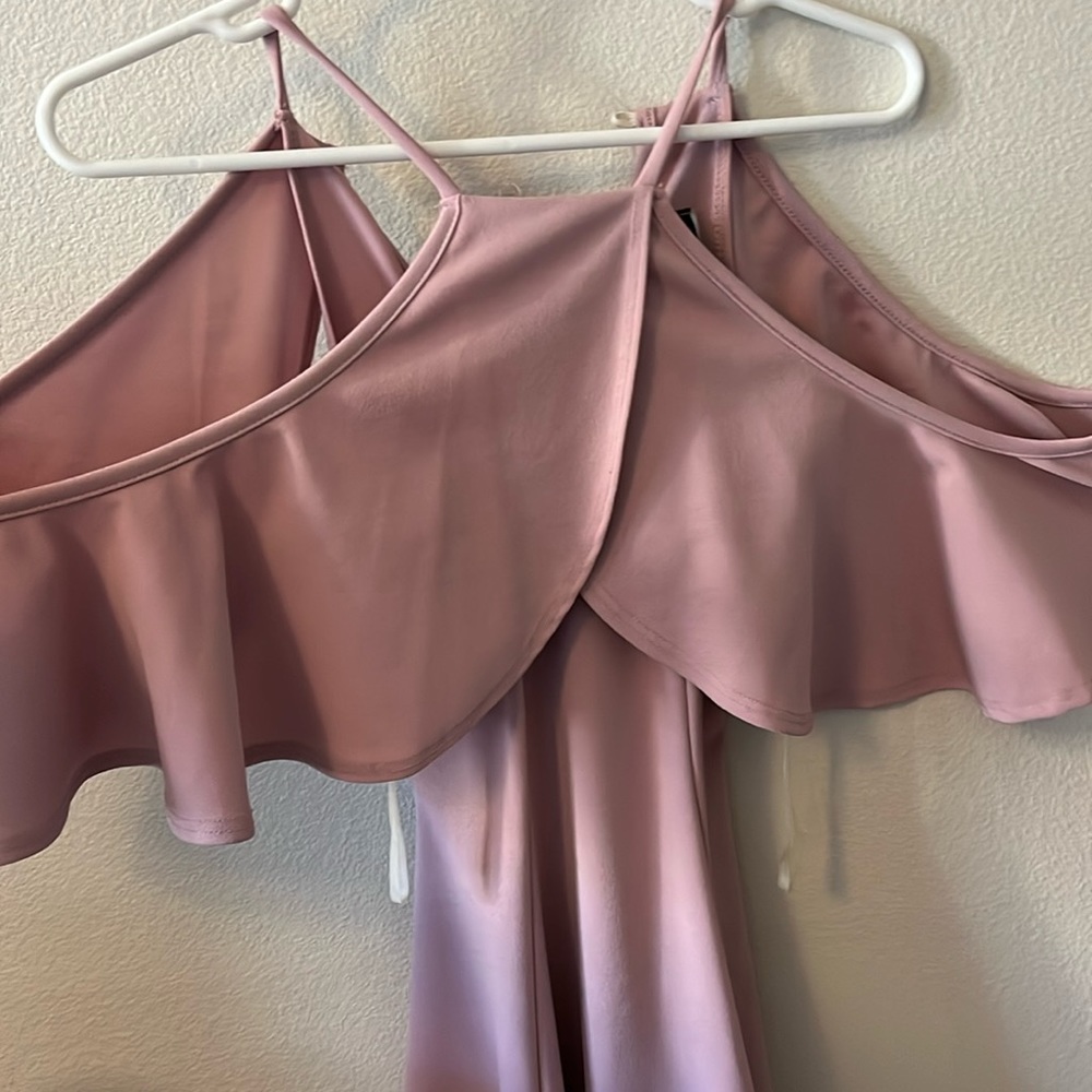 Elegant off shoulder halter dress
